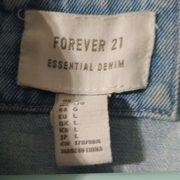 Forever 21 deim jean jacket Sz L - Picture 3 of 4
